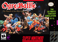 Ogre Battle The March of the Black Queen Super Nintendo US box art